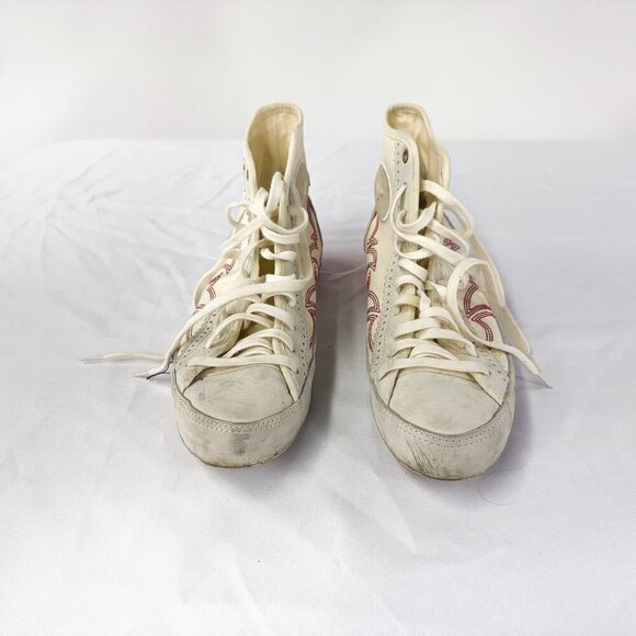 WESTERN STYLE CONVERSE SHOE WHITE AND RED COMBO SIZE 7 WOMENS - Picture 3 of 8